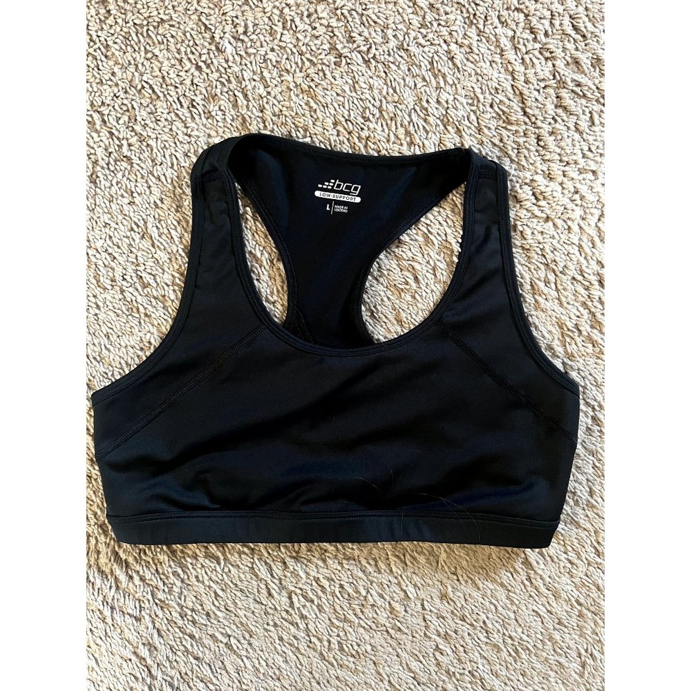 BCG Black Low Support Women's Sports Bra - Size Large